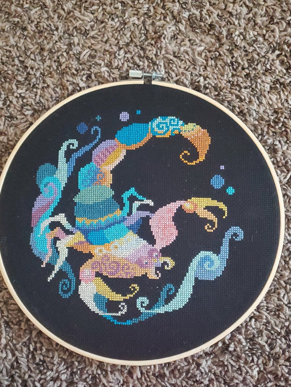 Handmade Scorpio/scorpion Cross Stitch